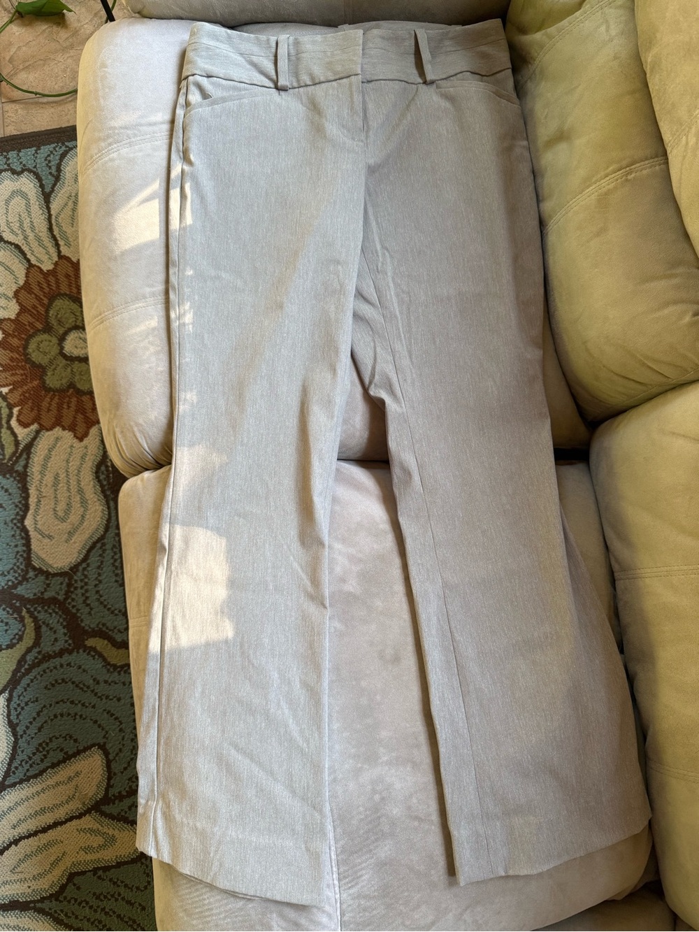 The Limited Light Cream Mid Rise Boot Cut Dress Trousers